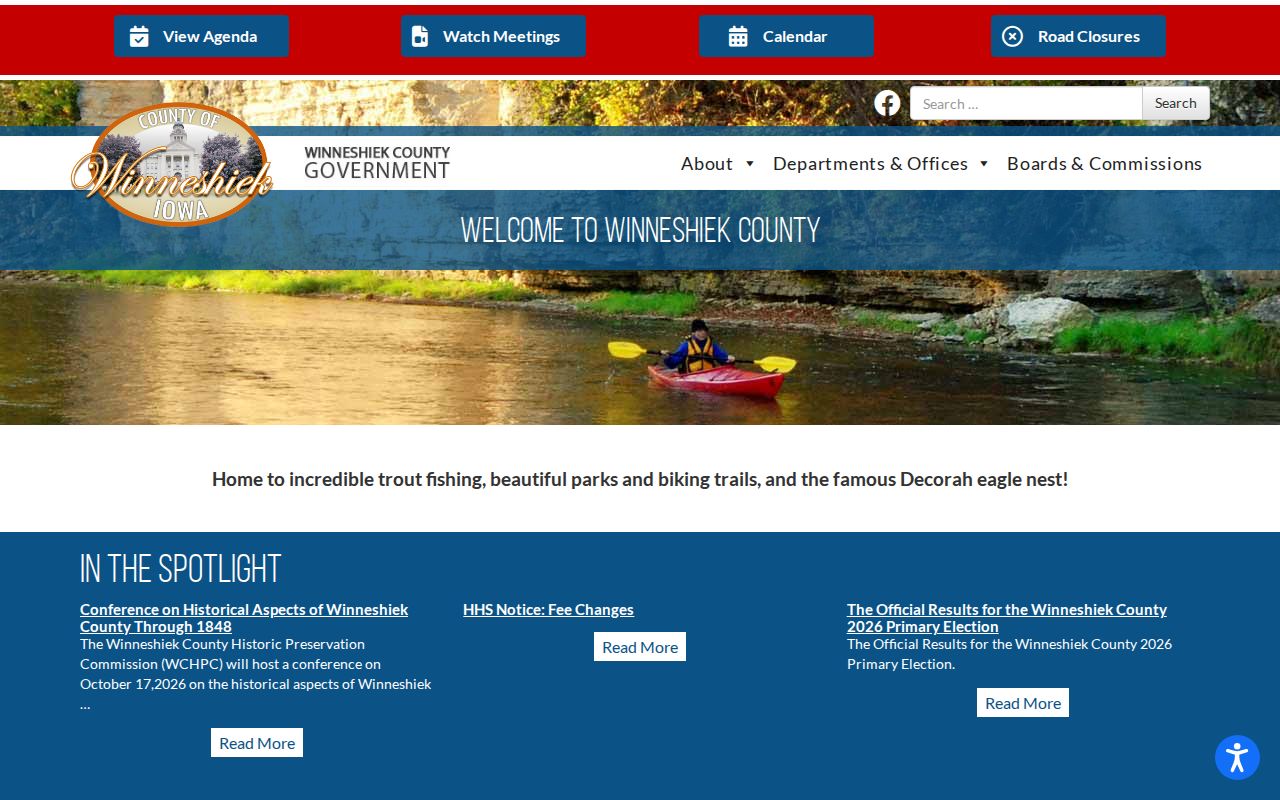 Winneshiek County criminal records government website