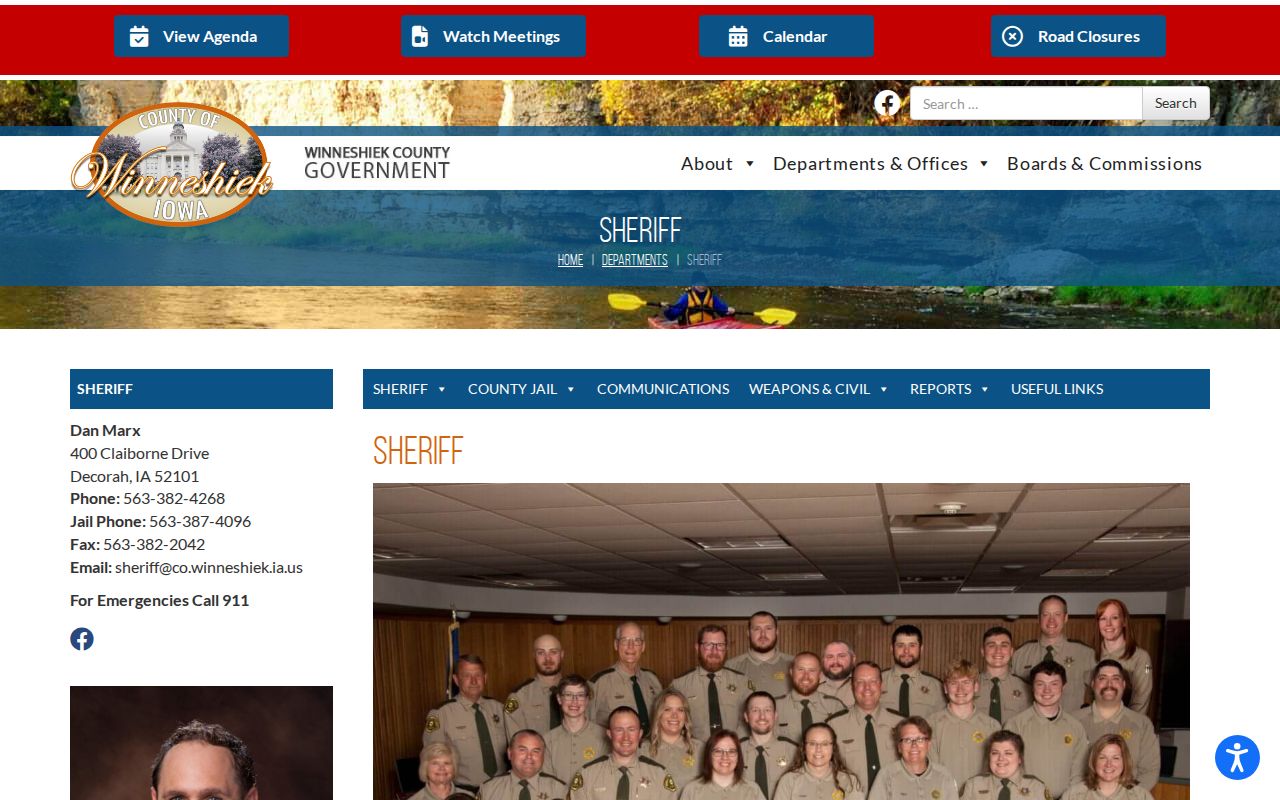 Winneshiek County sheriff criminal and inmate records