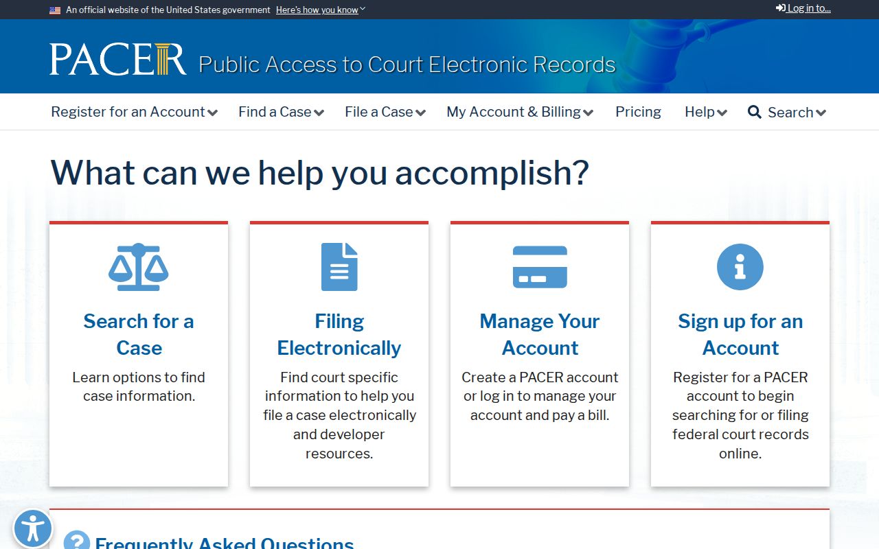 PACER federal criminal court record access for Winneshiek County searches